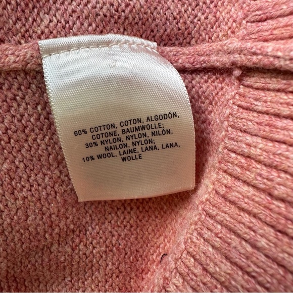 Anthropologie Moth Pink Cable Knit Icehouse Pullover Sweater Dolman Sleeve Boho - Picture 7 of 12